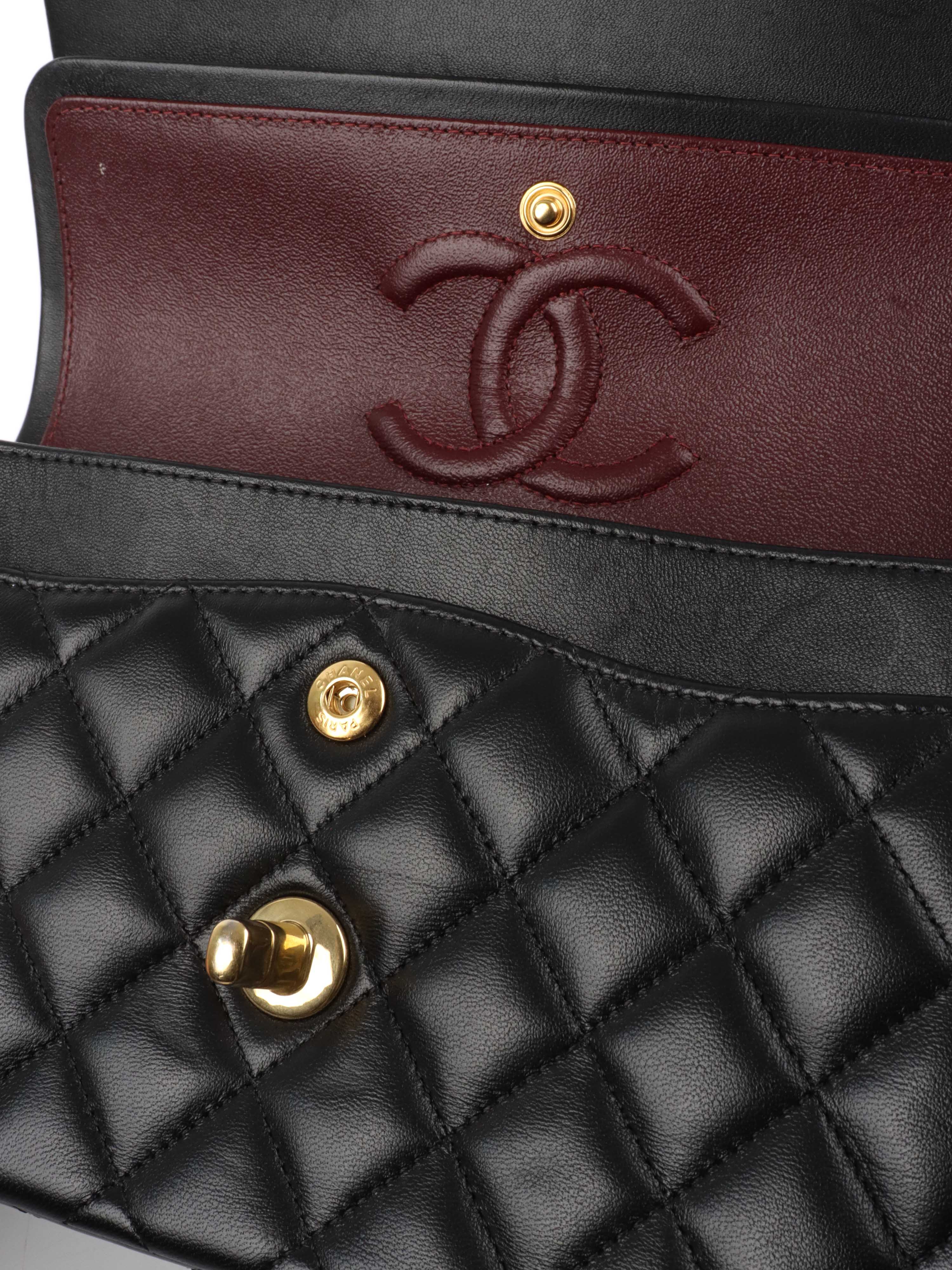 Chanel Small Black Lambskin Classic Flap.