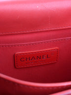 Chanel Red Quilted Two-tone CC Flap Bag.