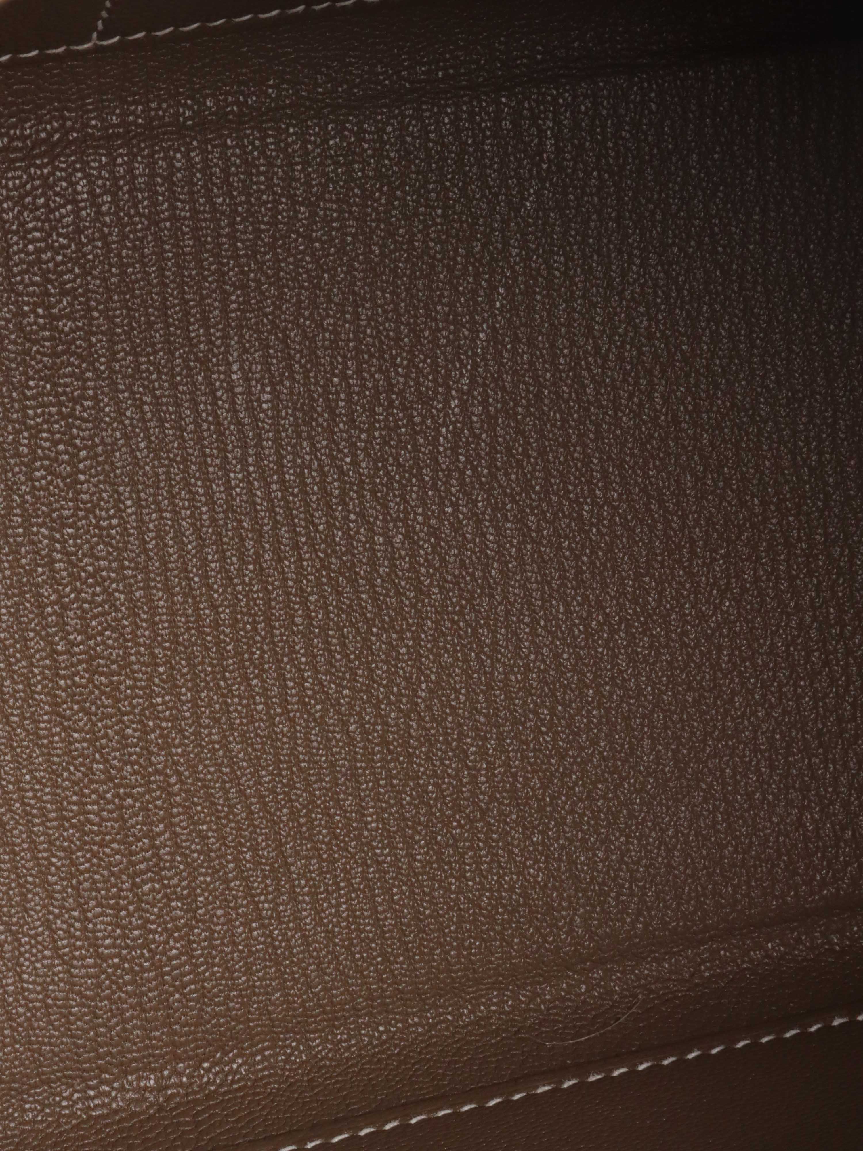 Hermes Etoupe Kelly 28 in Togo leather PHW.