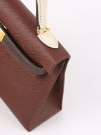 Hermes Mini Kelly Tricolour Terre/Ebene/Craie Stamp K