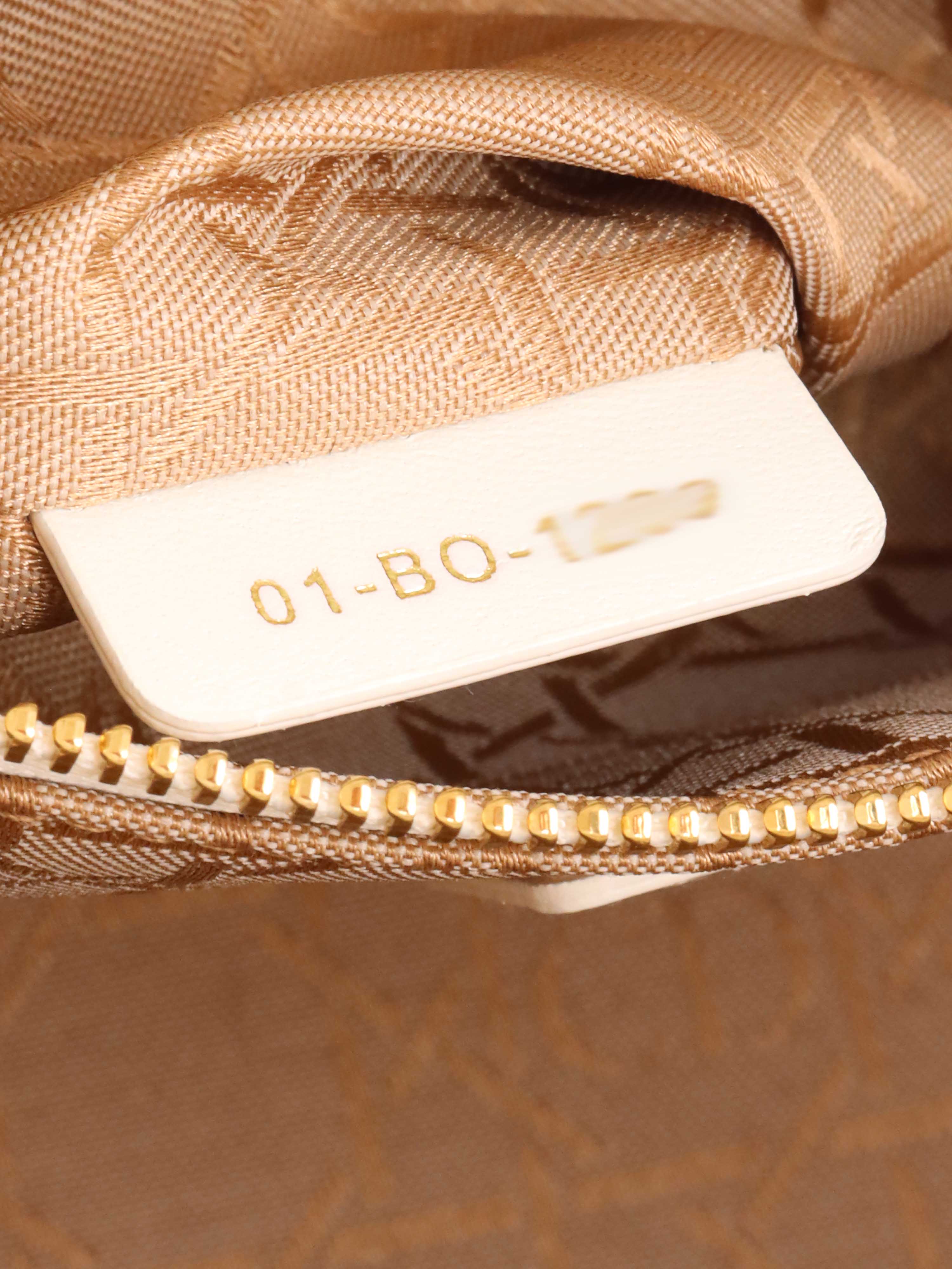 Dior White Small Lady Dior Bag GHW.