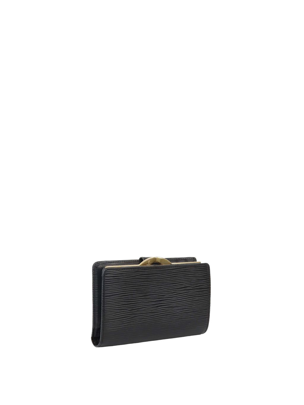 Louis Vuitton Black Epi Leather Short Wallet.