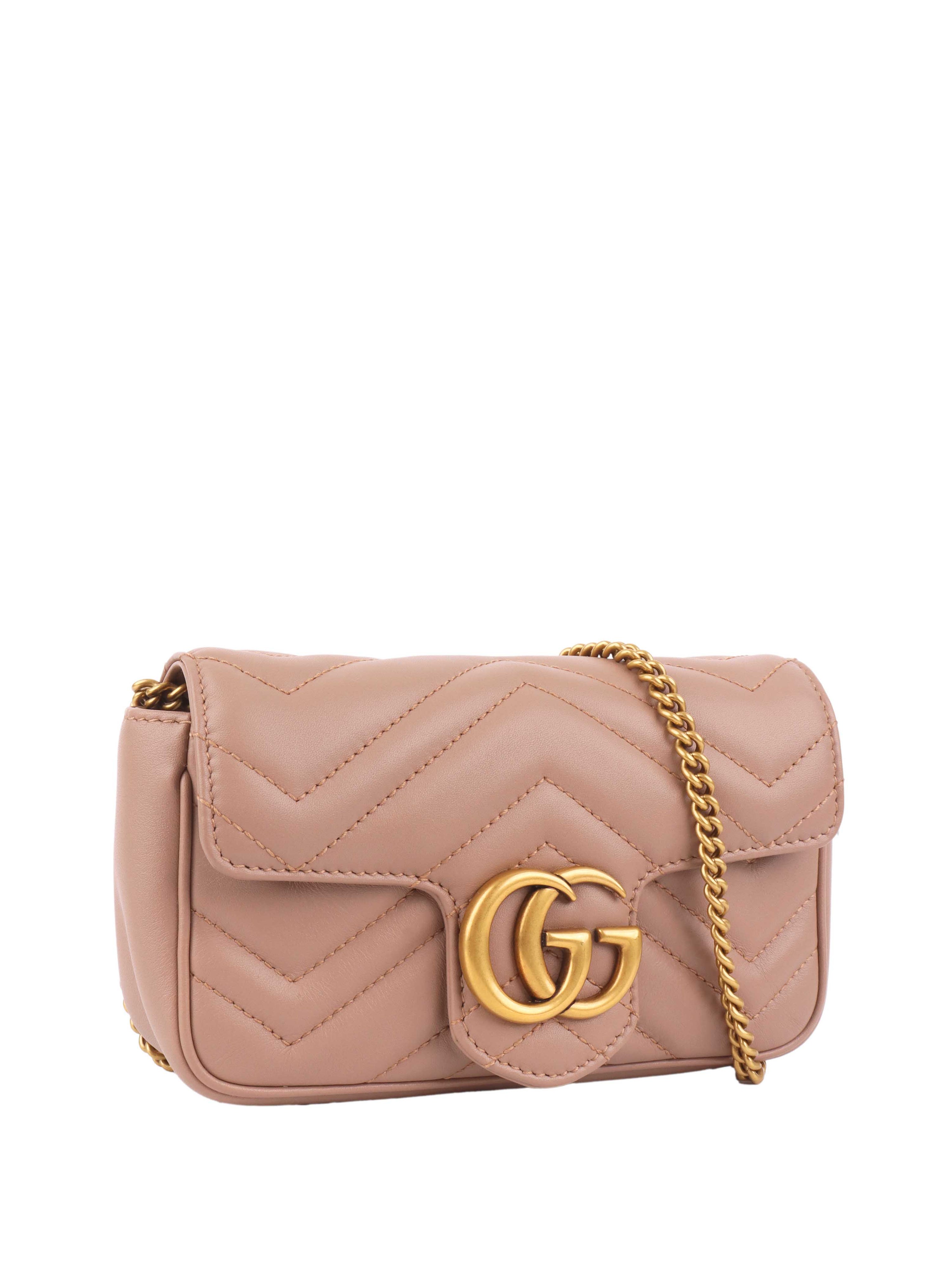 Gucci Beige Super Mini Marmont Bag.