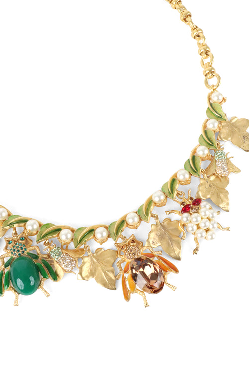 Dolce & Gabbana Brass Crystal Bug Charm Pendant