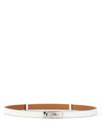 Hermes Kelly 18 Belt White SHW
