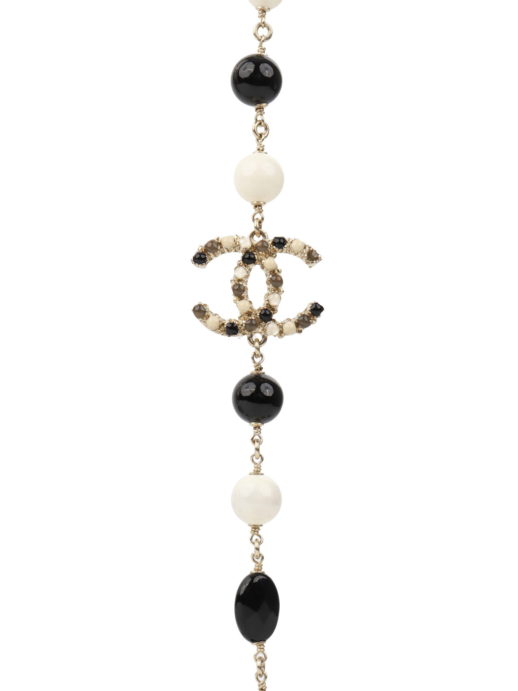 Chanel Multi-Gem & CC Logo Necklace.