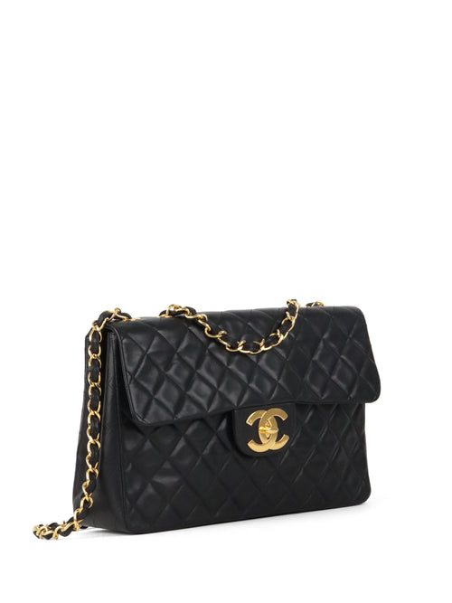 Chanel Black Vintage Jumbo Flap Bag
