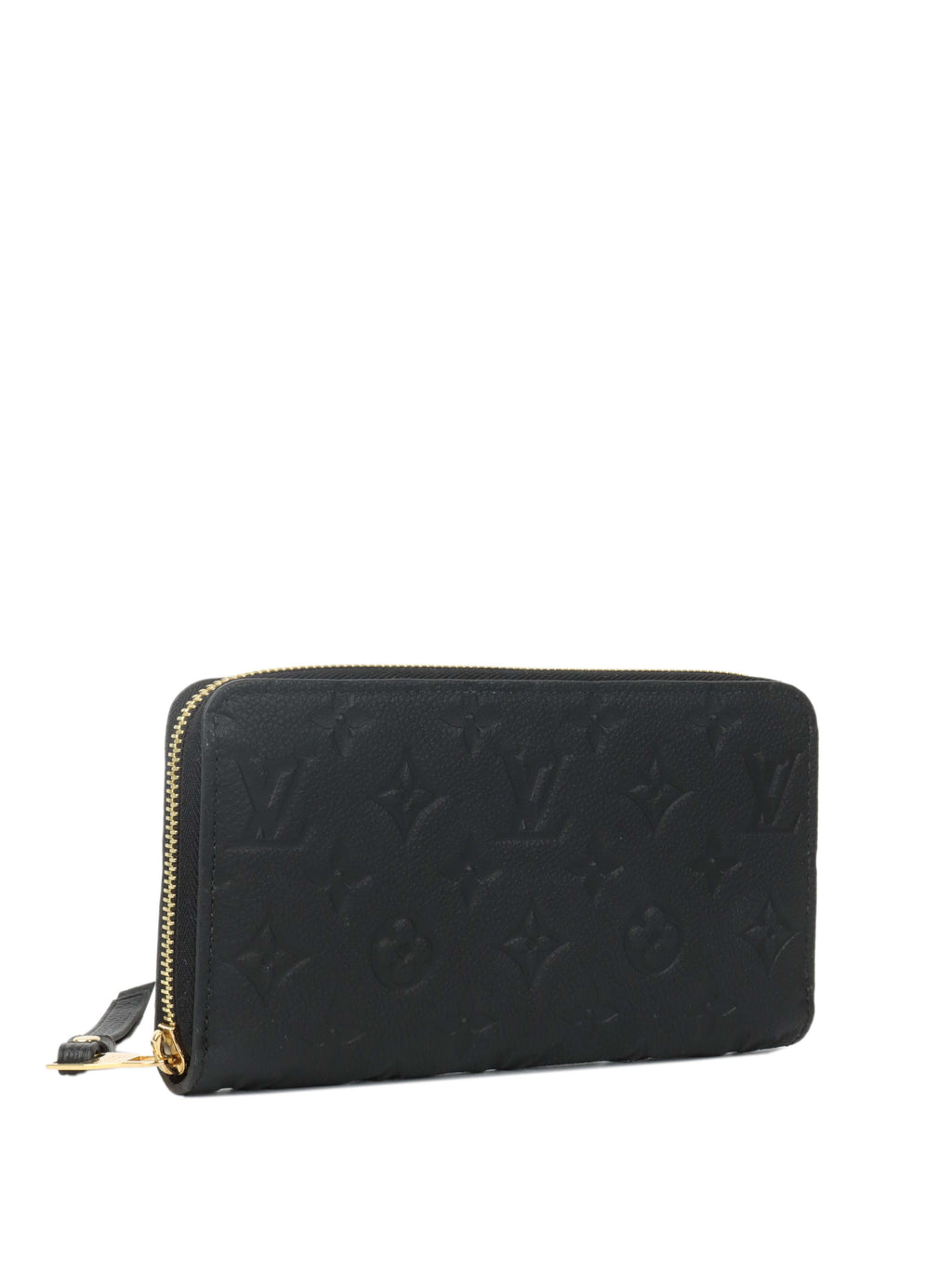 Louis Vuitton Black Monogram Empreinte Leather Clemence Wallet.