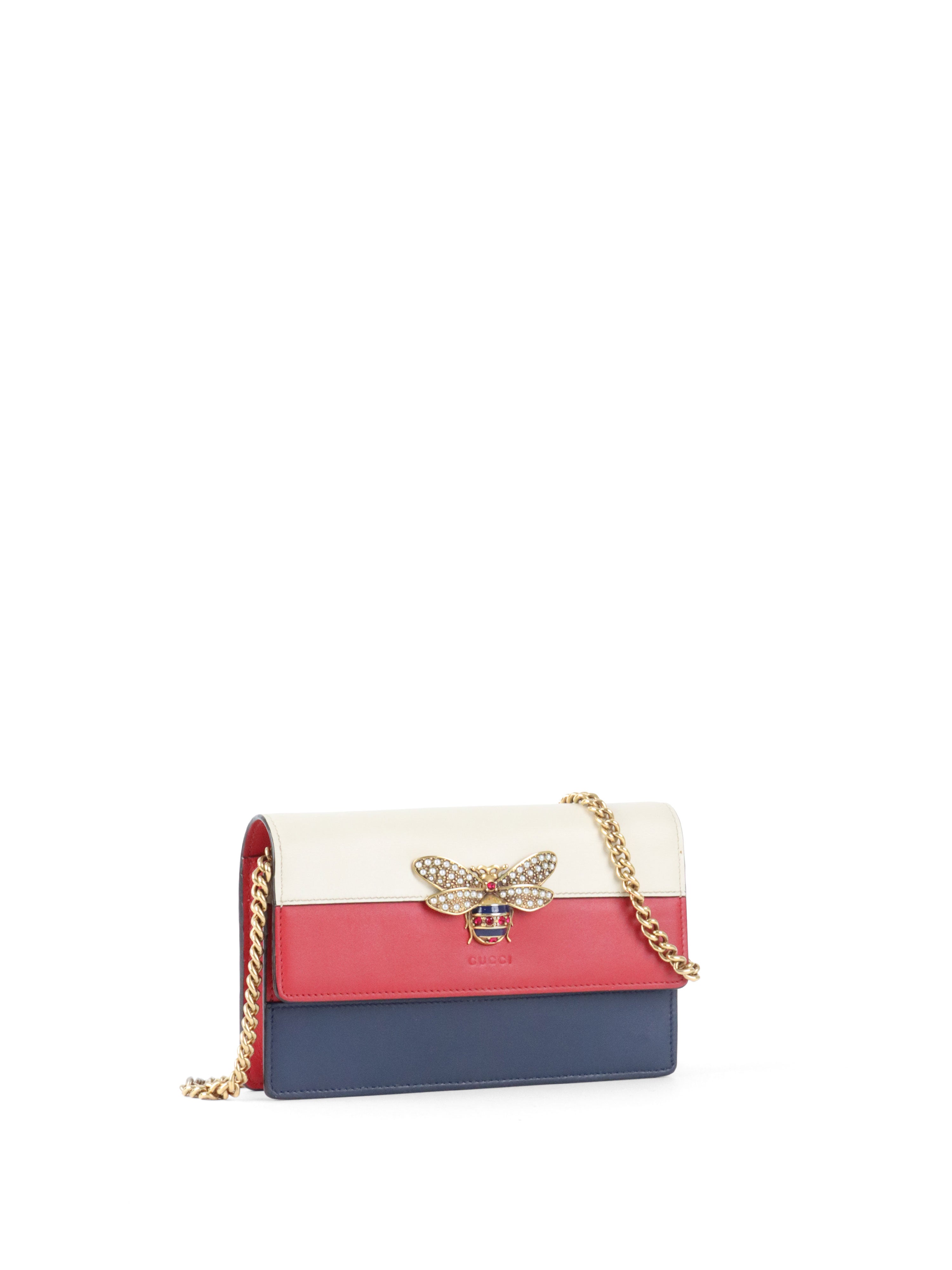 Gucci Tri-color Queen Margaret Wallet on Chain