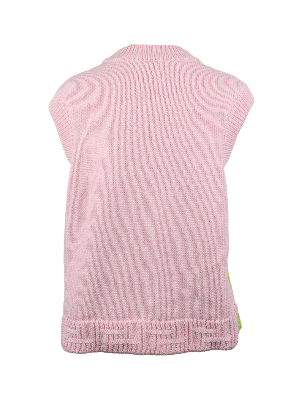 Versace Green & Pink Knit Vest.