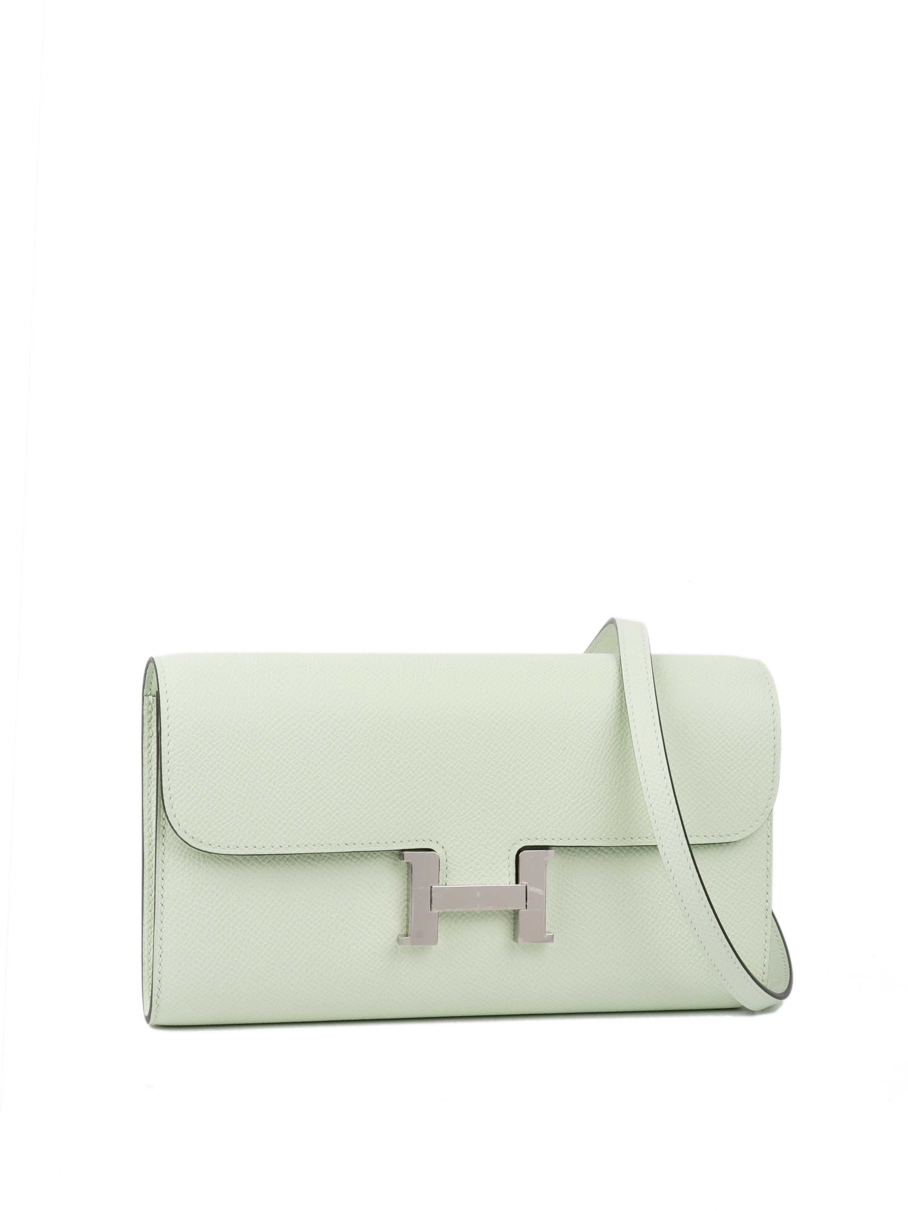 Hermes Constance To Go in Vert Fizz PHW.