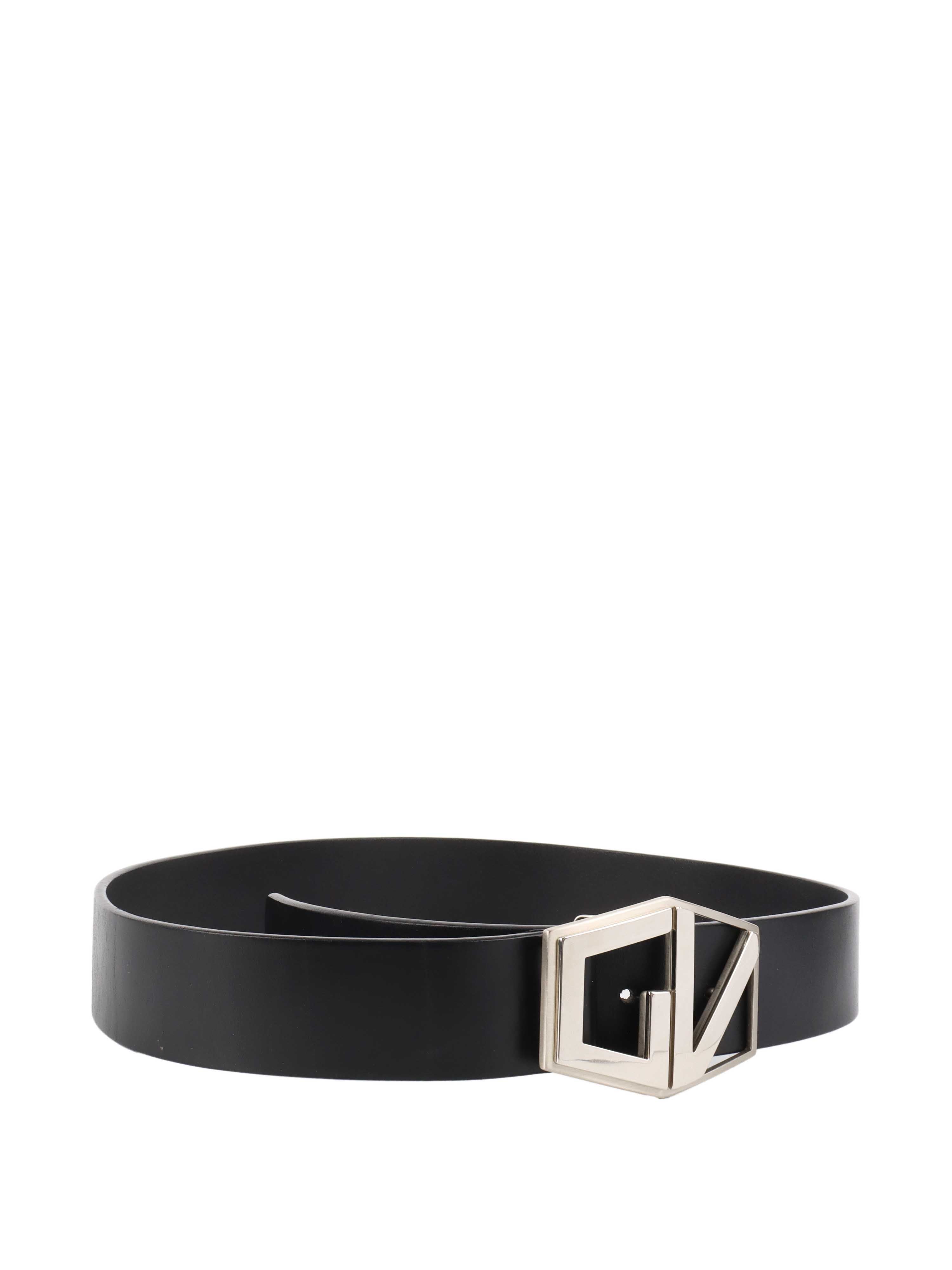 Versace Black Leather Belt.