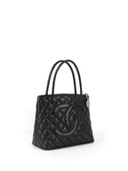 Chanel Black Caviar Vintage Medallion Tote