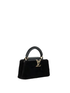 Louis Vuitton Black Sherling Mini East West Capucines