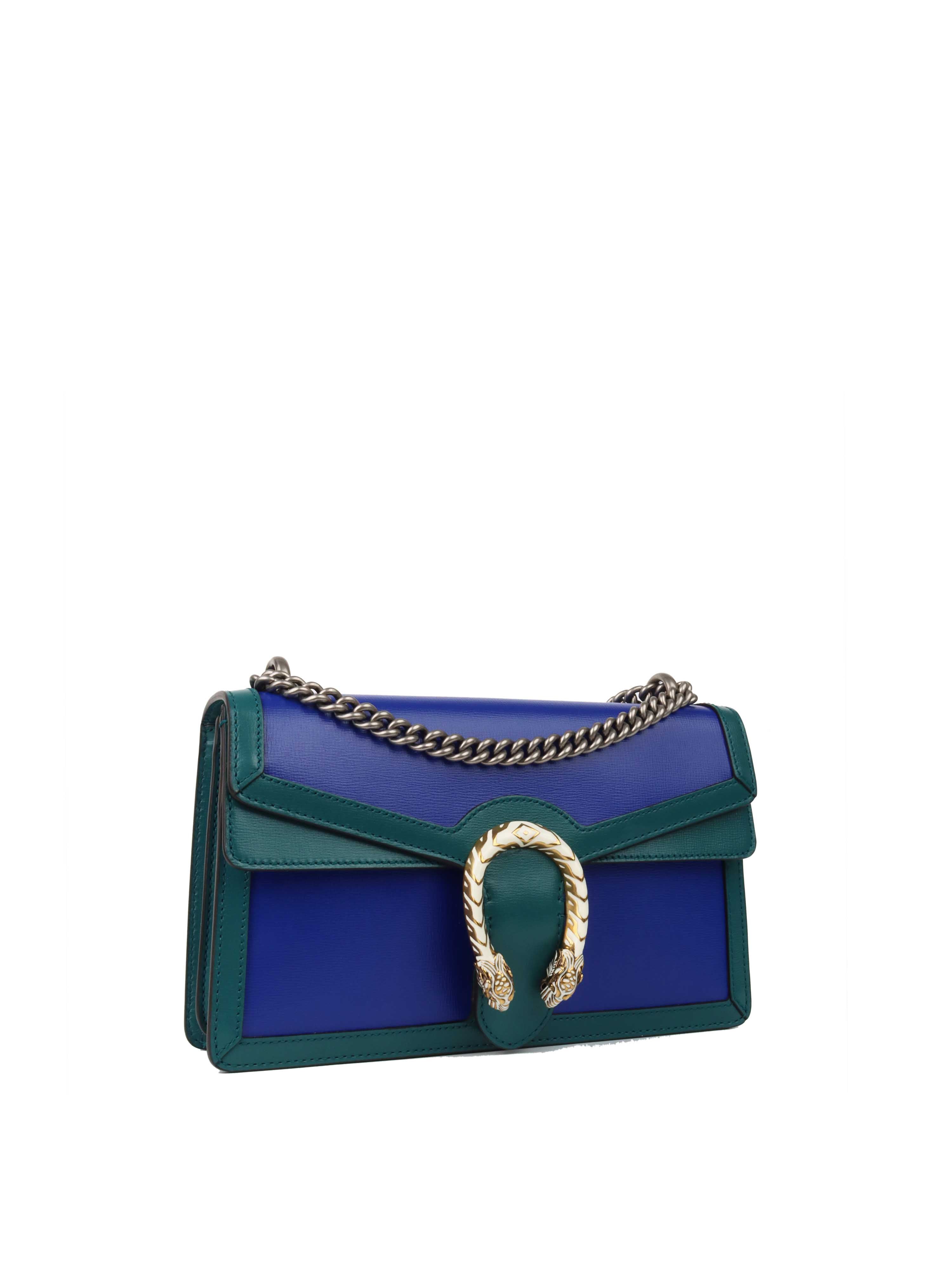 Gucci Limited Edition Green and Blue Dionysus Shoulder Bag *