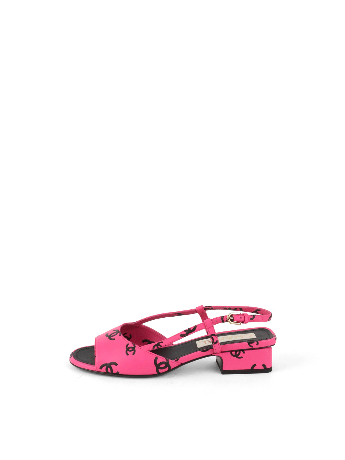 Chanel Dark Pink & Black Sandal