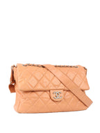 Chanel Patent Salmon Leather Shoulder Bag.