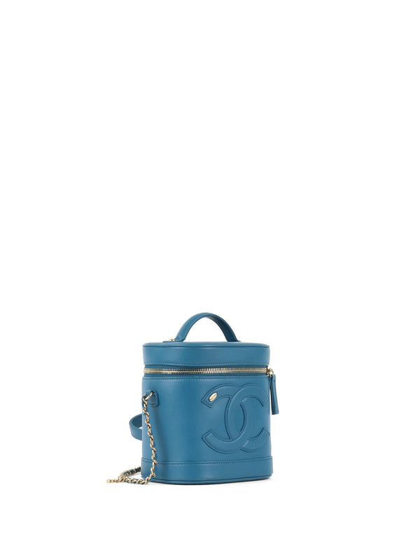 Chanel Blue CC Mania Vanity Case