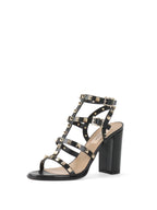 Valentino Black Rockstud Open Toe Sandals