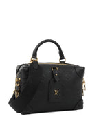 Louis Vuitton Black Monogram Empreinte Petite Malle Souple Bag.