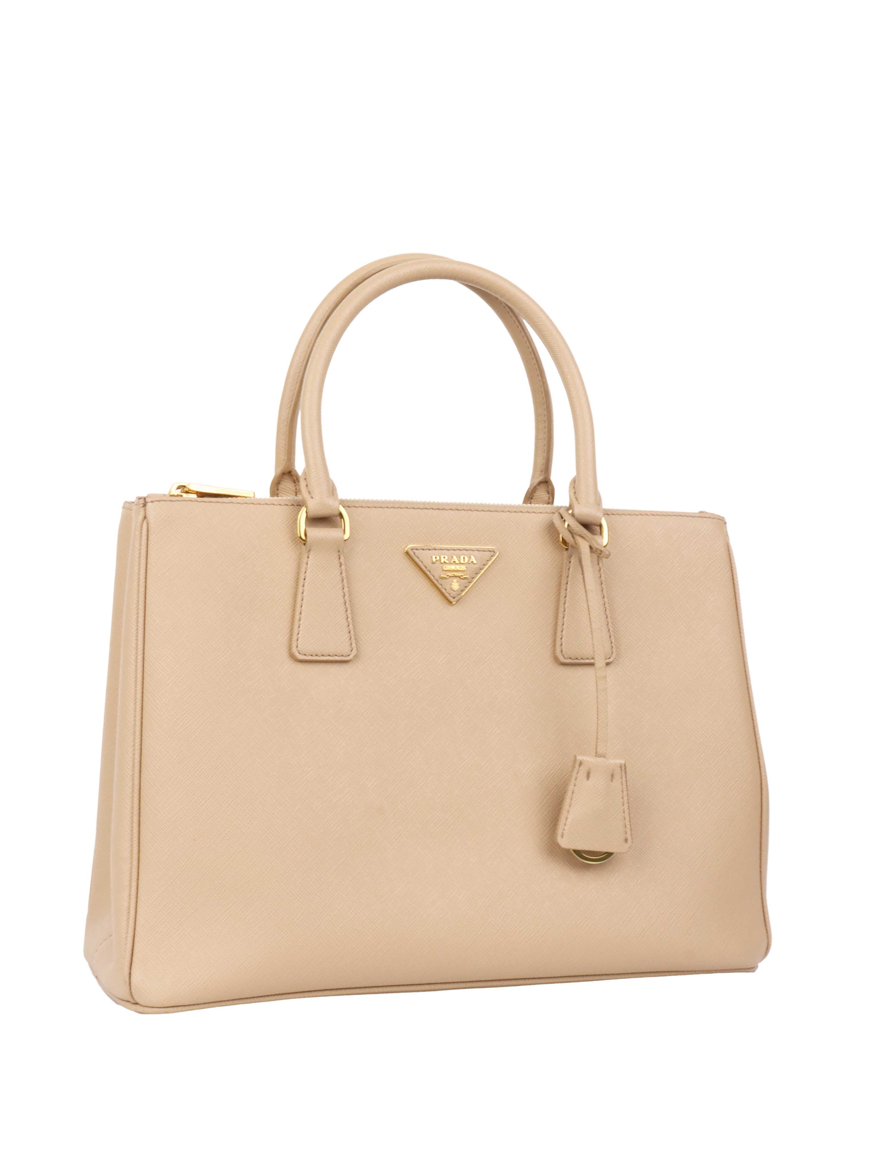 Prada Large Beige Galleria Bag.