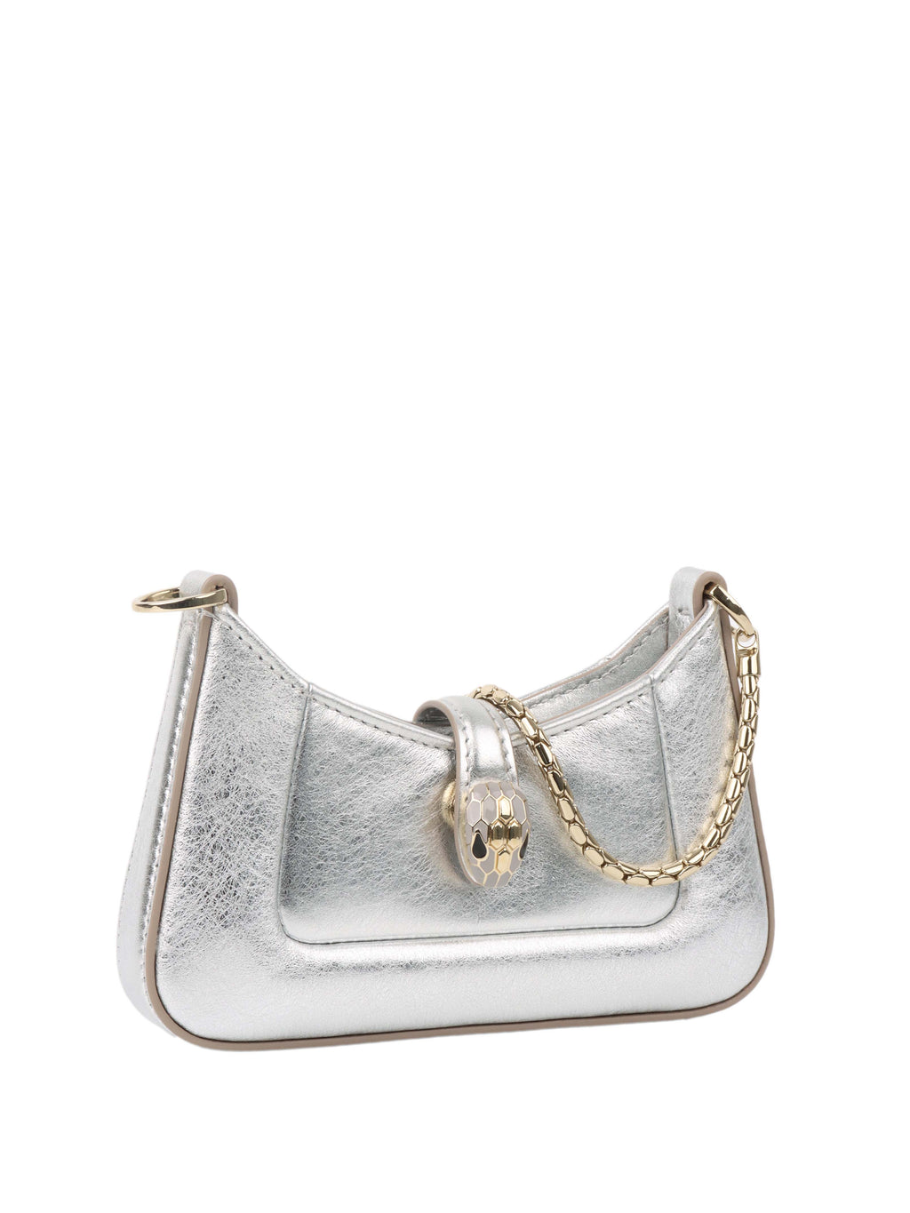 Bvlgari Metallic Silver mini Serpenti Shoulder Bag.