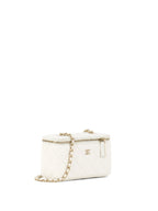 Chanel White Caviar Vanity Case