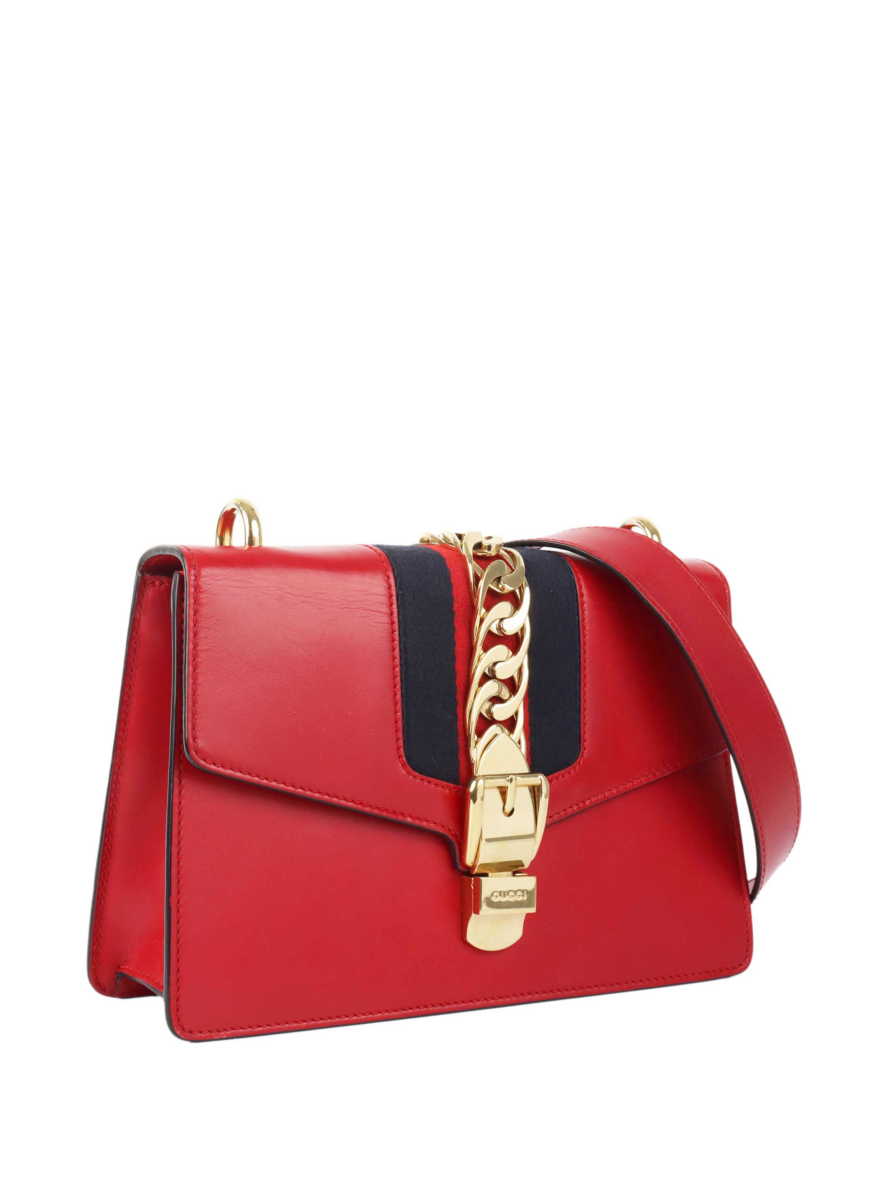 Gucci Red Medium Sylvie Bag.