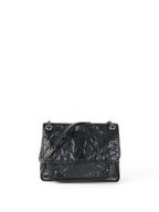 Saint Laurent Black Vintage Leather Medium Nikki Bag