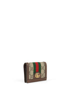 Gucci Brown Ophidia Card Case Wallet