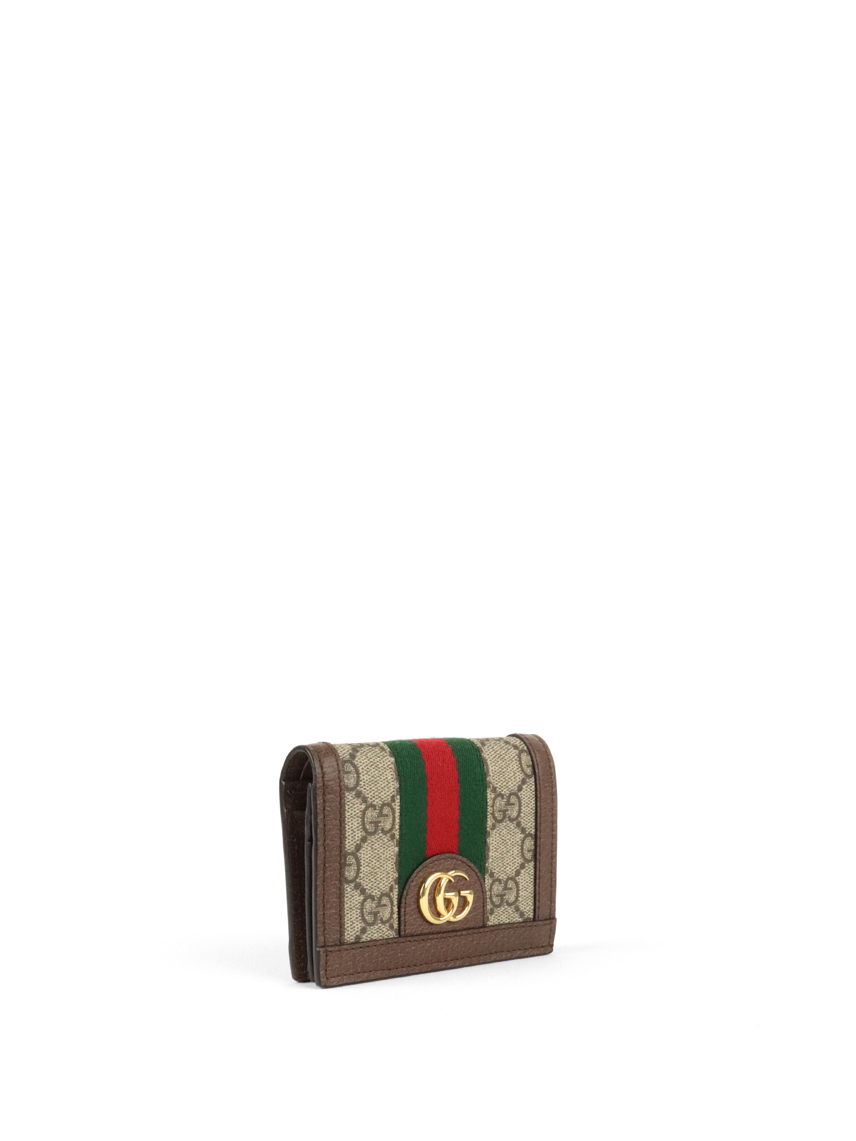 Gucci Brown Ophidia Card Case Wallet