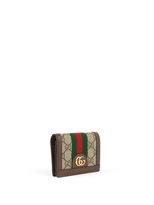 Gucci Brown Ophidia Card Case Wallet