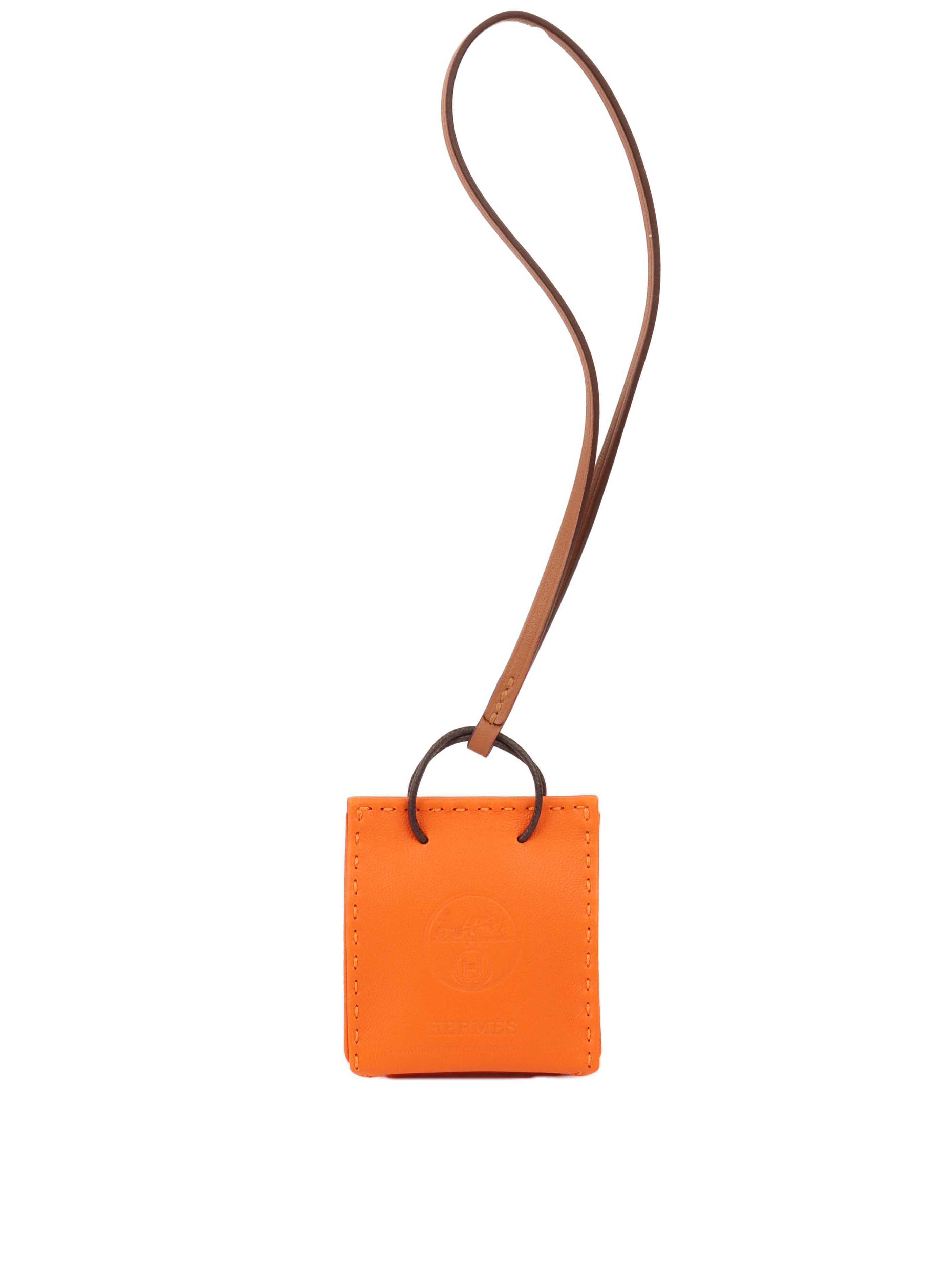 Hermes Orange Bag Bag Charm.