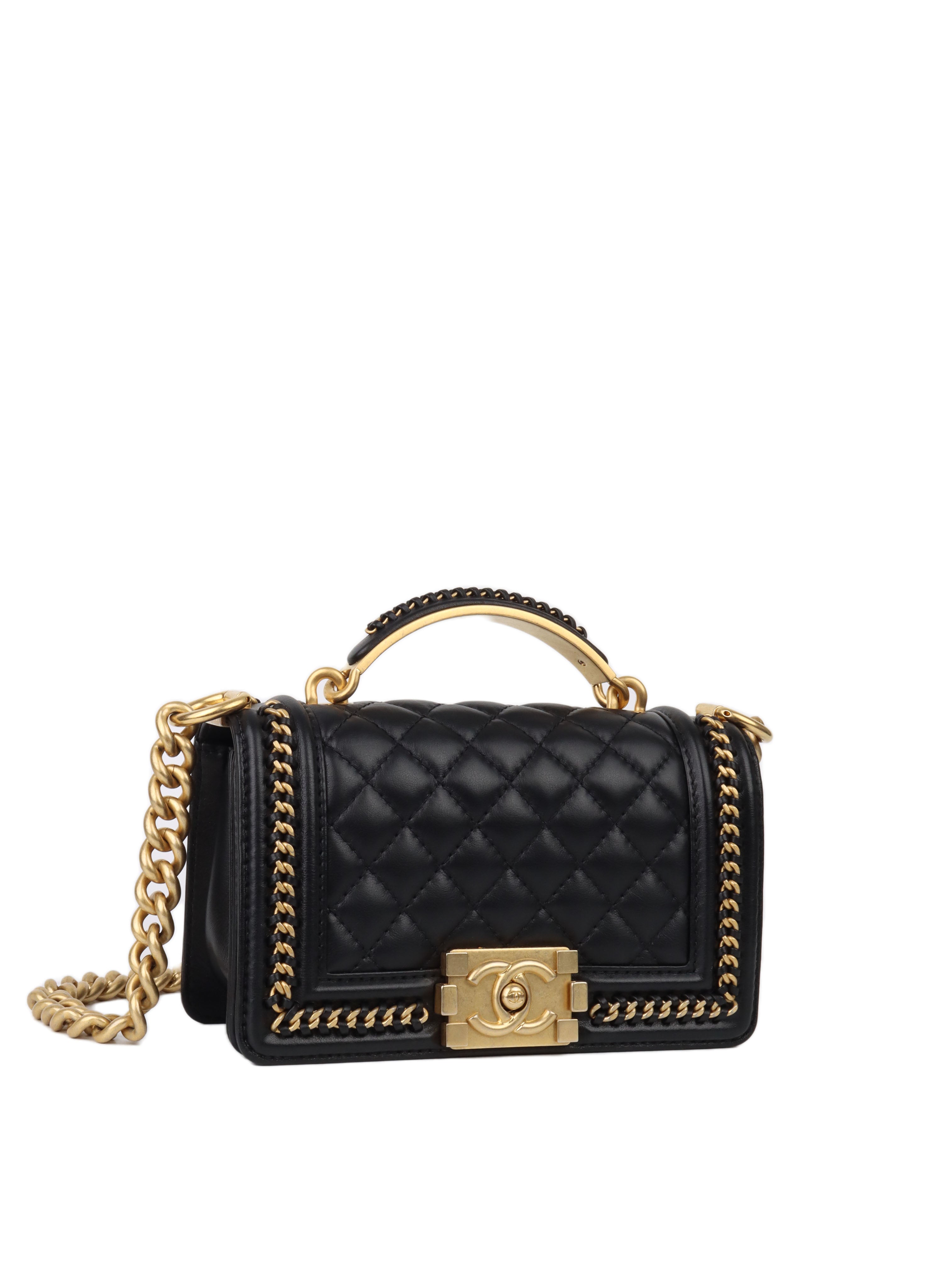 Chanel gold boy clearance bag