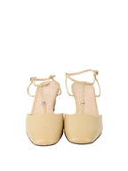 Gucci Beige Petite GG Slingback Pump.