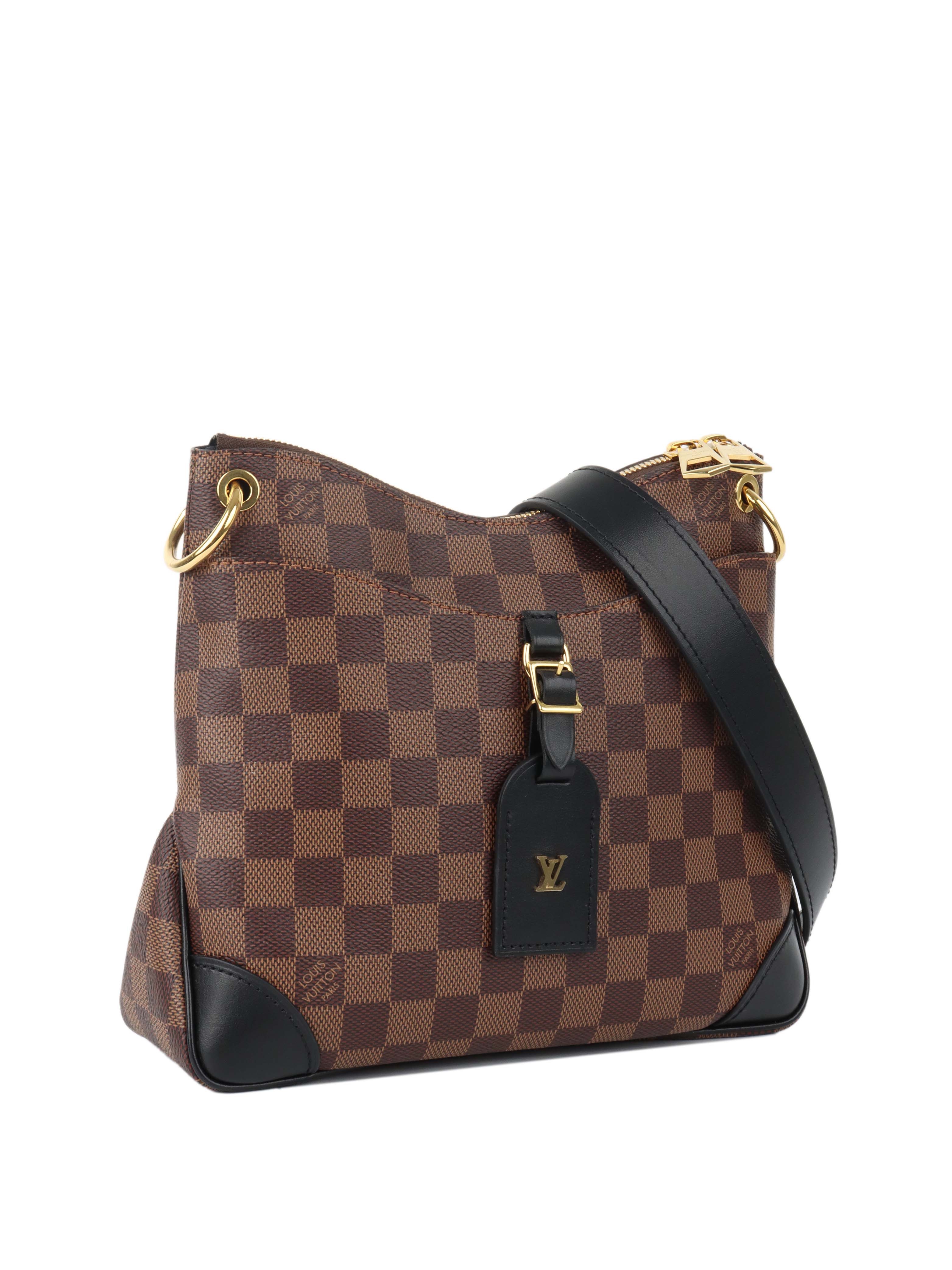 Louis Vuitton Black Damier Ebene Odeon PM Bag.