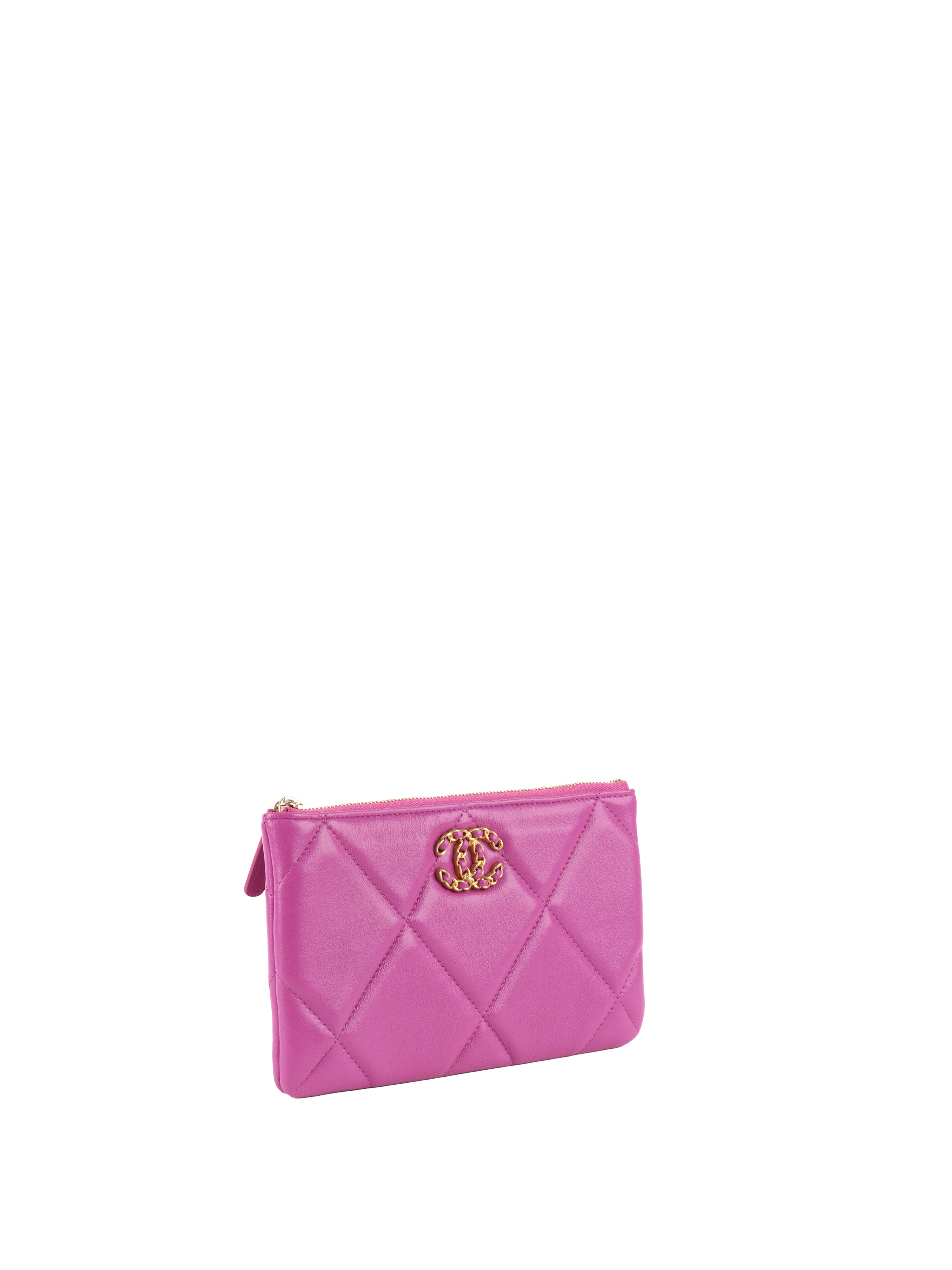 Chanel 19 Purple Lambskin Pouch