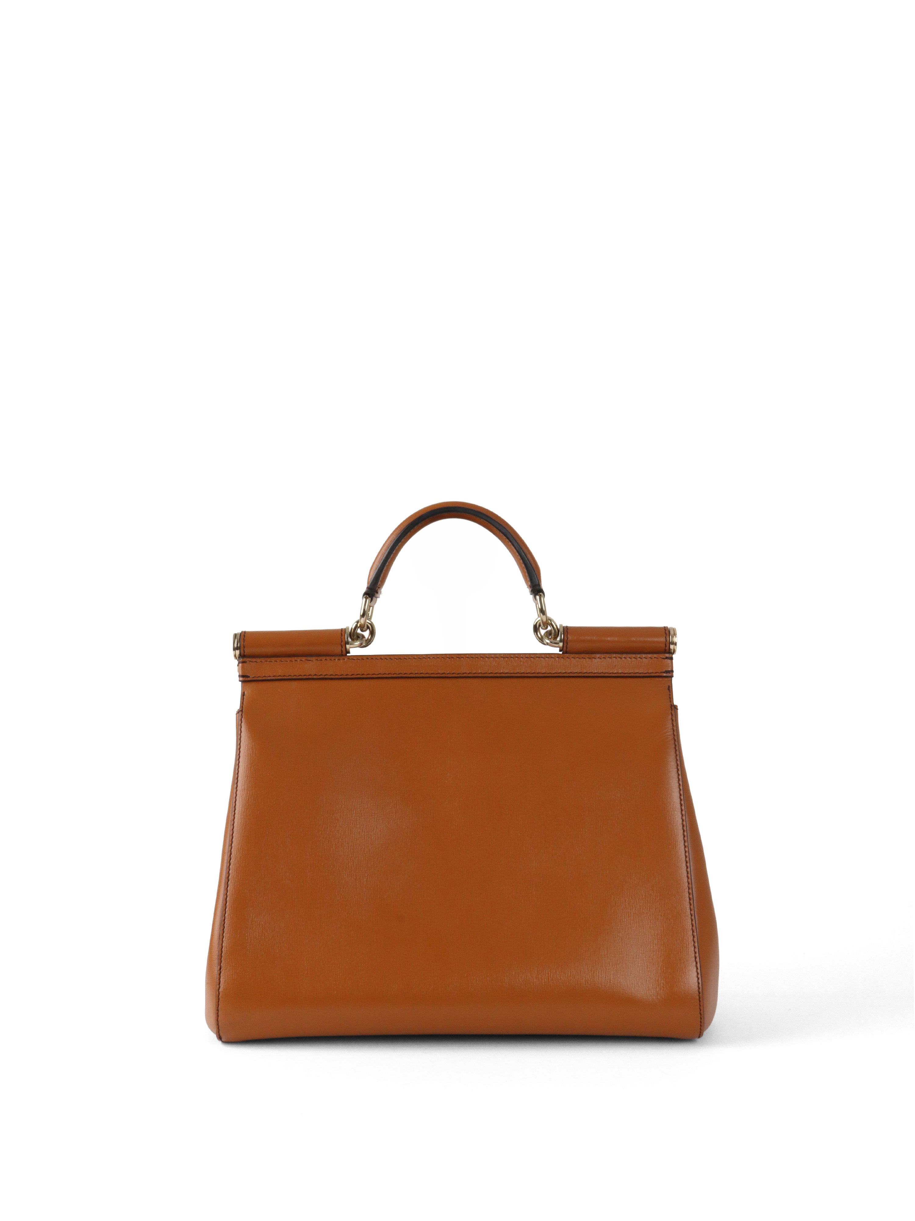 Dolce & Gabbana Caramel Brown Sicily Tote Bag.