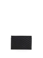 Saint Laurent Black Cassandre Envelope Chain Wallet