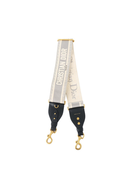 Dior Grey Adjustable Shoulder Strap with Ring.