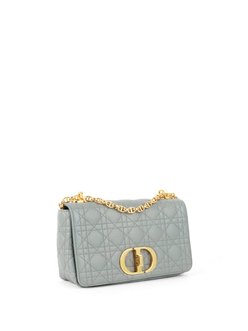 Dior Medium Stone Grey Cannage Caro Bag