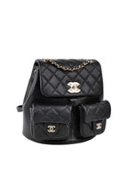 Chanel Black Caviar Duma Backpack.