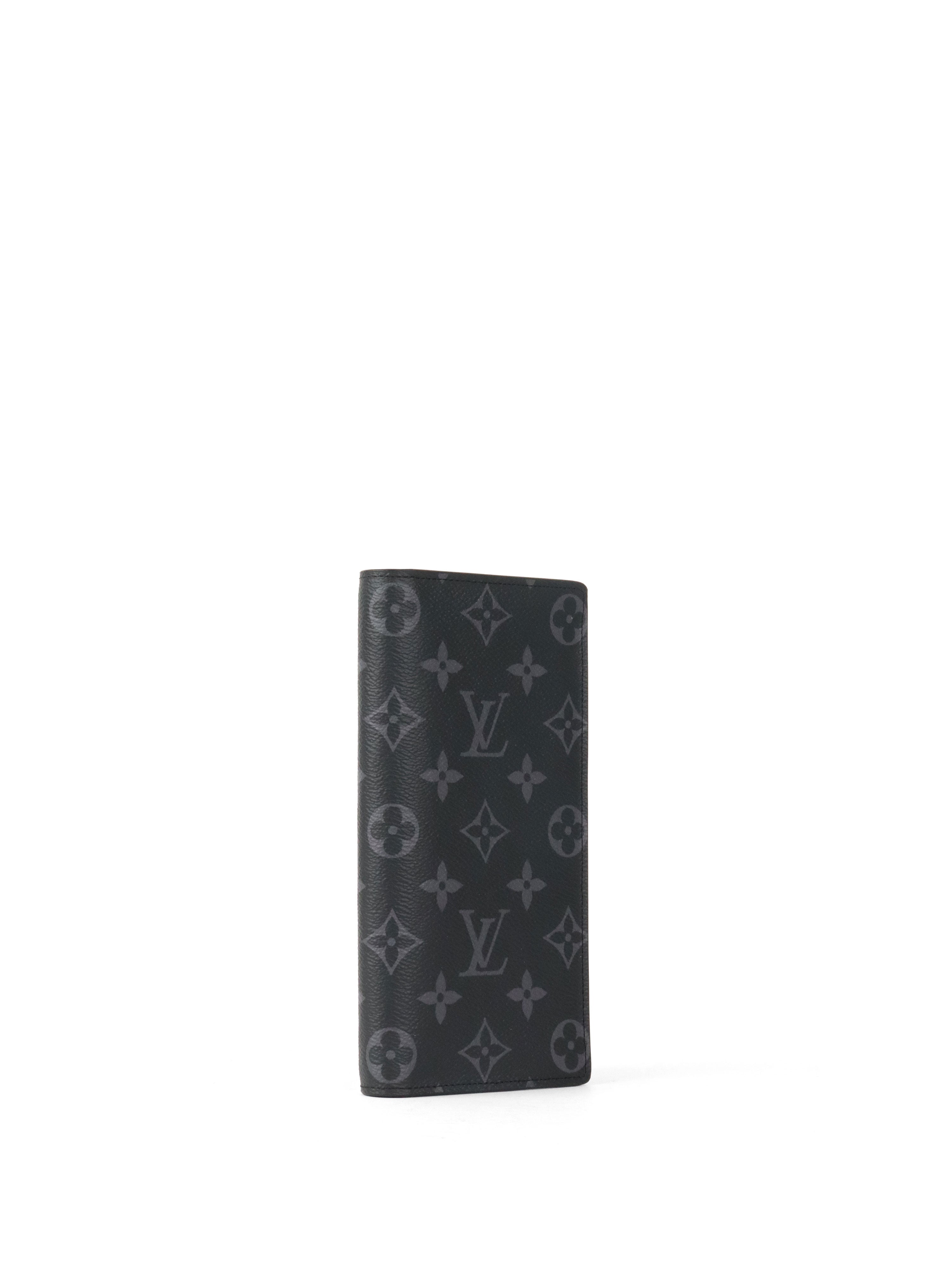 Louis Vuitton Black Monogram Eclipse Brazza Wallet