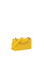 Burberry Yellow Quitled Leather Small Lola Bag.