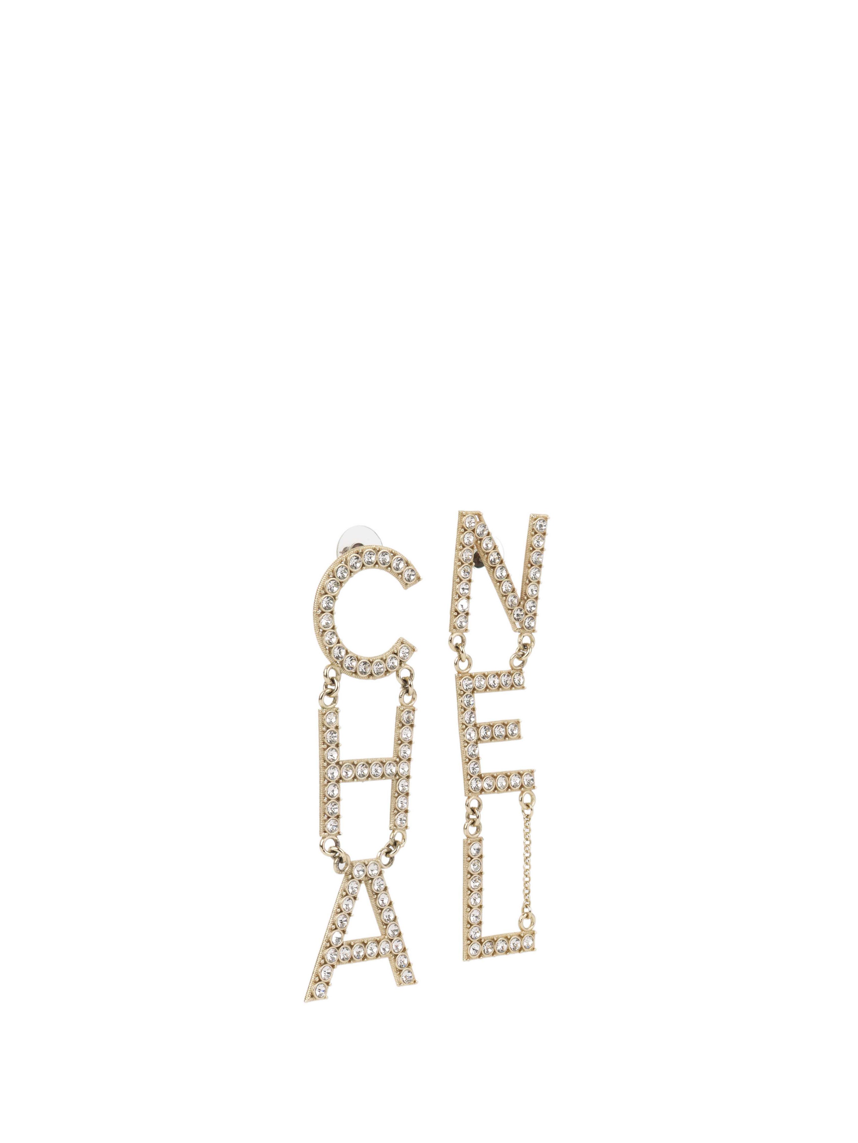 Chanel Crystal Letter Earring