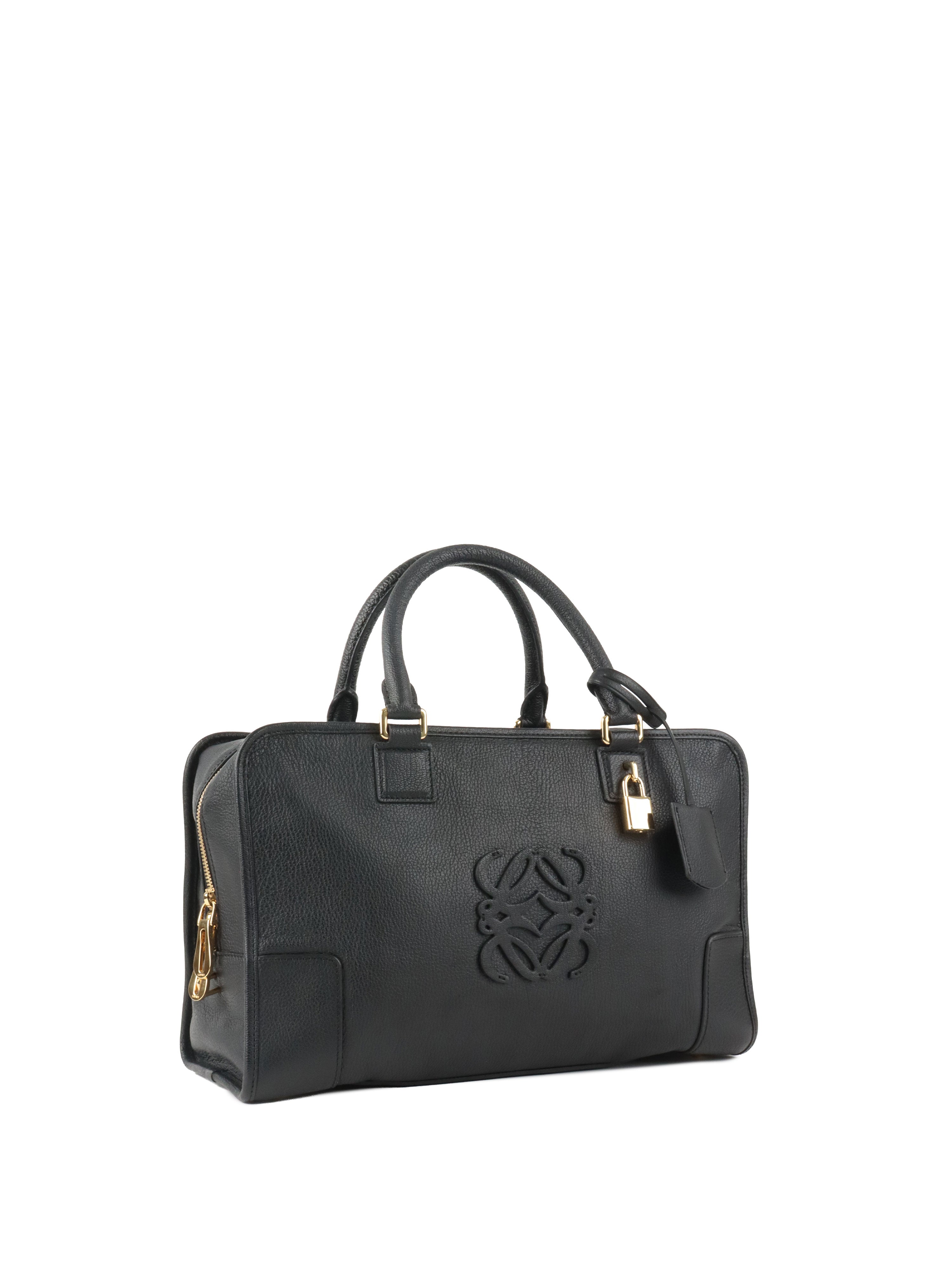 Loewe Black Amazona 36 Leather Handbag.