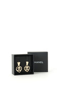 Chanel Light Gold Heart Coco in Love Drop Earring