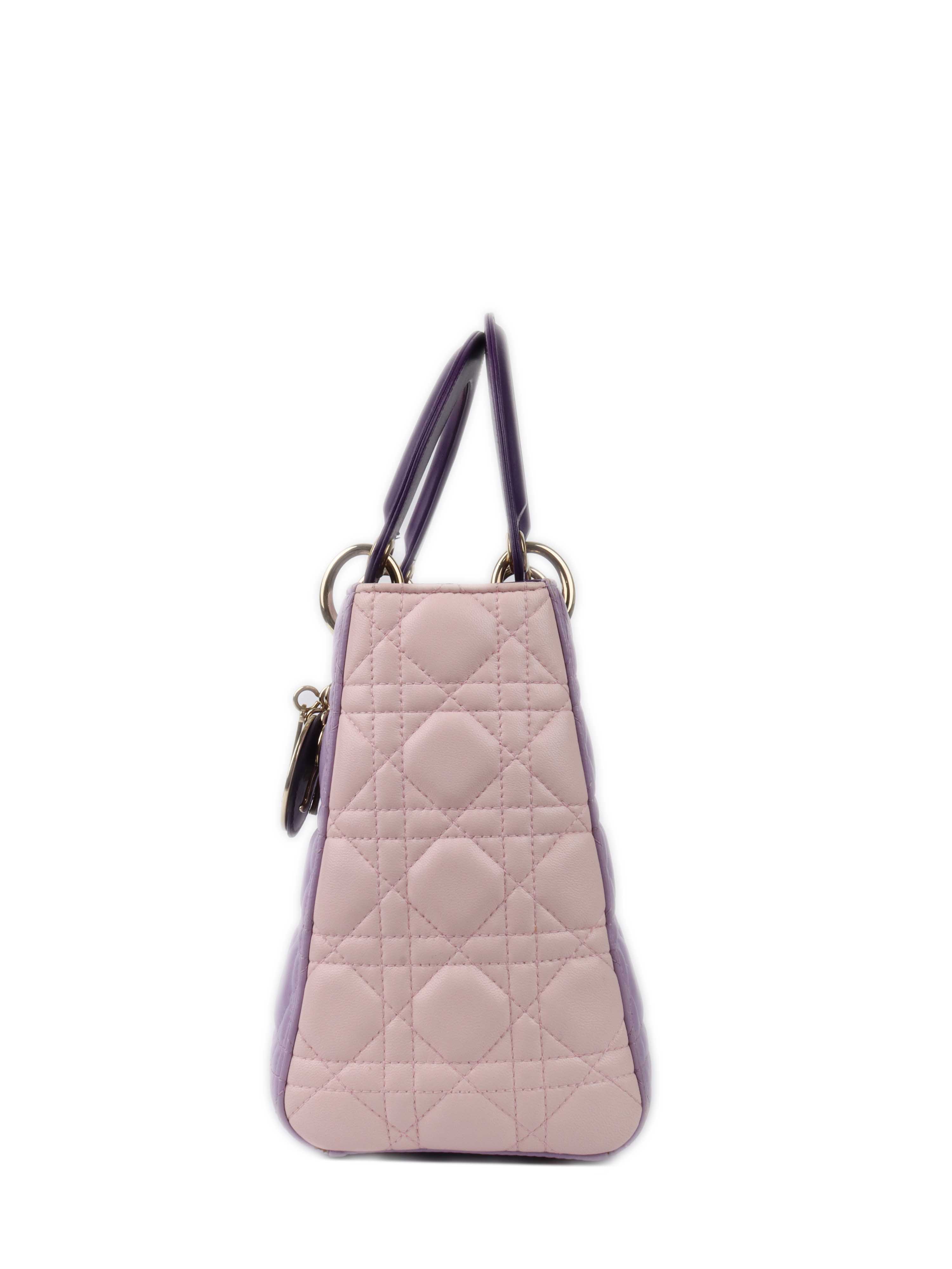 Dior Purple Lambskin Limited Edition Lady Dior.
