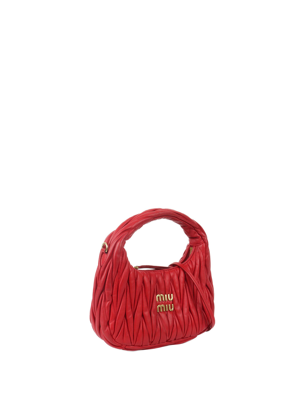 Miu Miu Small Red Wander Matelassé Bag.