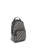 Dior Blue Oblique Canvas Crossbody Sling Bag.